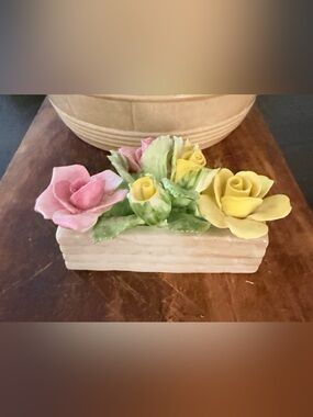 Vintage Royal Adderley Bone China Floral Arrangement Features Delicate Roses